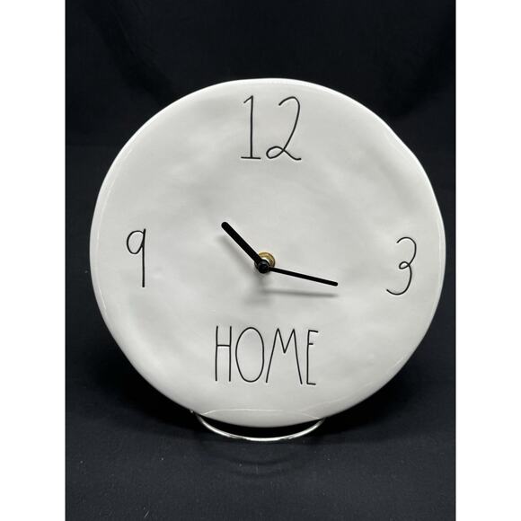 RAE DUNN Clock Artisan Collection LL "HOME" 9" Ceramic Wall Clock By Magenta - Picture 1 of 7